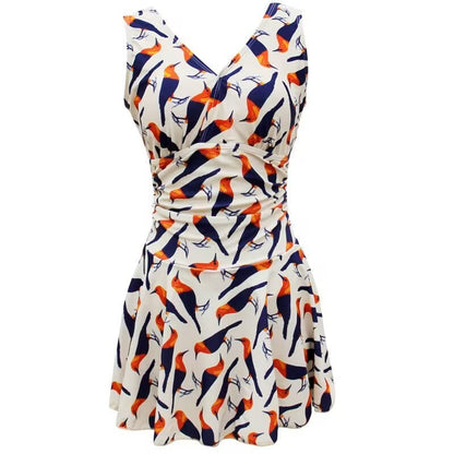 Foreign Trade Covering Belly Thin One-piece Swimsuit