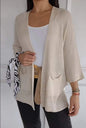 Women's Waffle Nine-quarter Sleeve Urban Casual Cardigan Coat