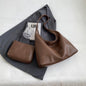 Faux Leather Shoulder Bag Wallet Set