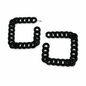 Black Chain Hoop Earrings UK – Chunky Statement Square Hoops (Bold Minimal Jewellery)