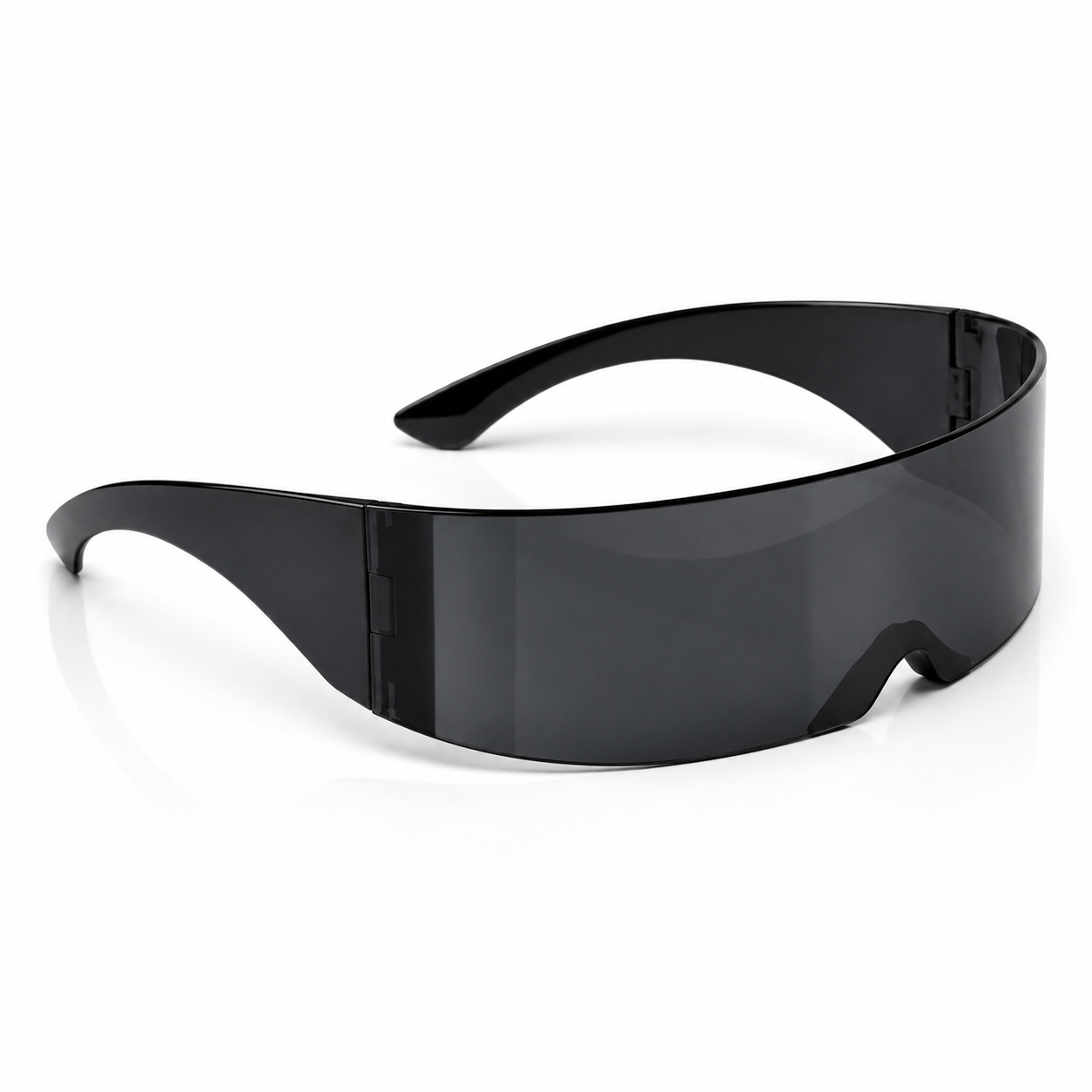 Futuristic Shield Sunglasses – Black Cyber Rave Visor