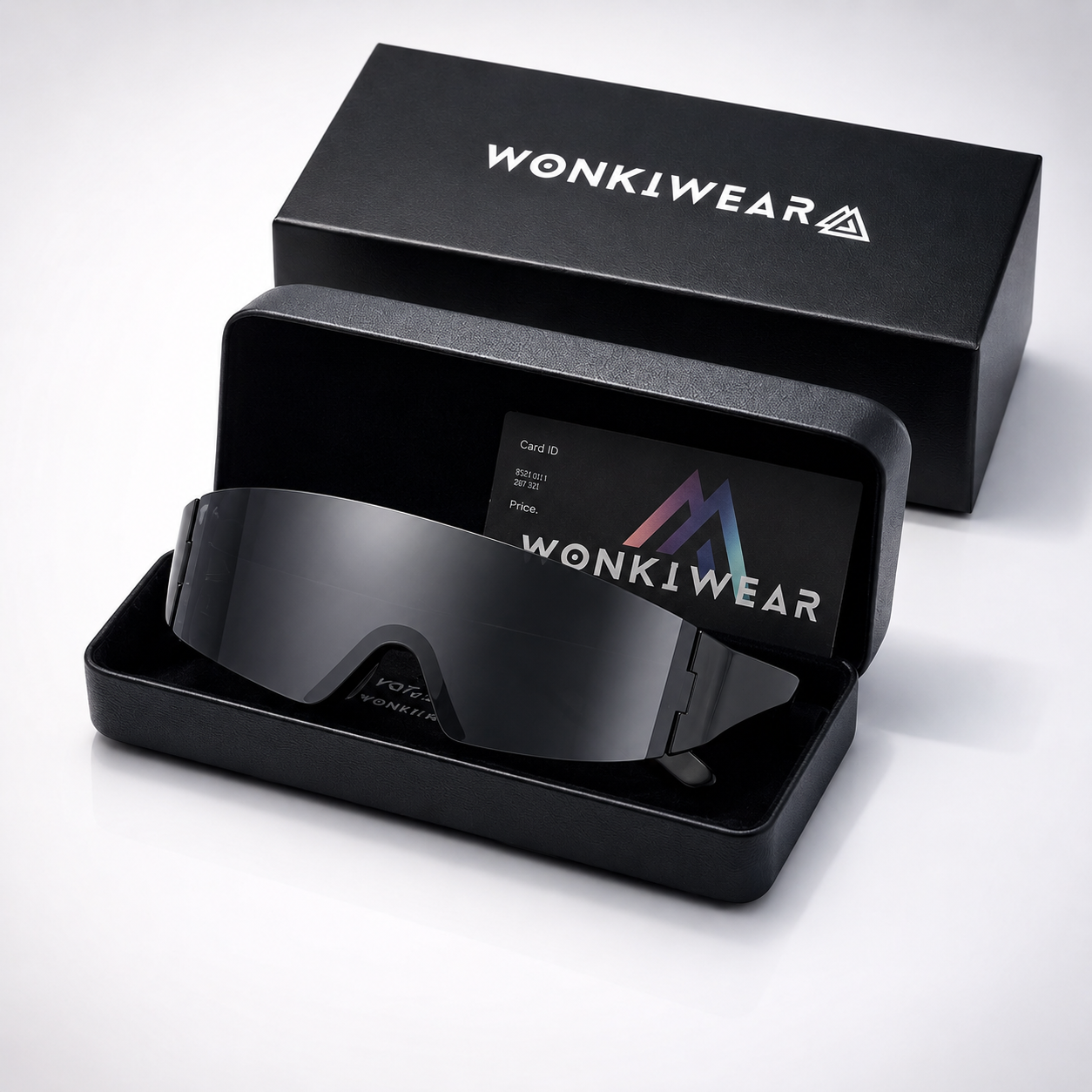 Futuristic Shield Sunglasses – Black Cyber Rave Visor