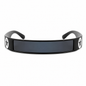 Black Futuristic Star Shield Sunglasses – Cyber Rave Statement Glasses