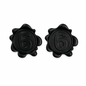 Black Number 6 Earrings – Gothic Rave Statement Studs