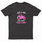 Kids "JUST A GIRL WHO LOVES TRACTORS" Printed T-Shirt