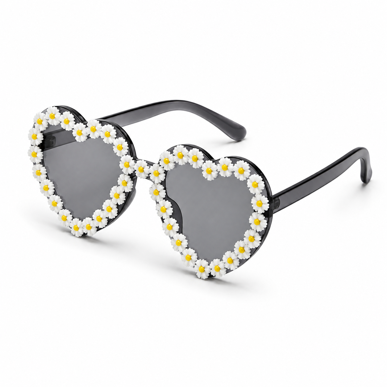 Black & White Daisy Heart Colour Therapy Glasses