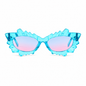 Blue Irregular Cat Eye Sunglasses – Statement Festival Glasses