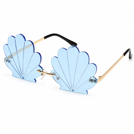 Blue Mermaid Shell Sunglasses – Ocean Festival Statement Glasses