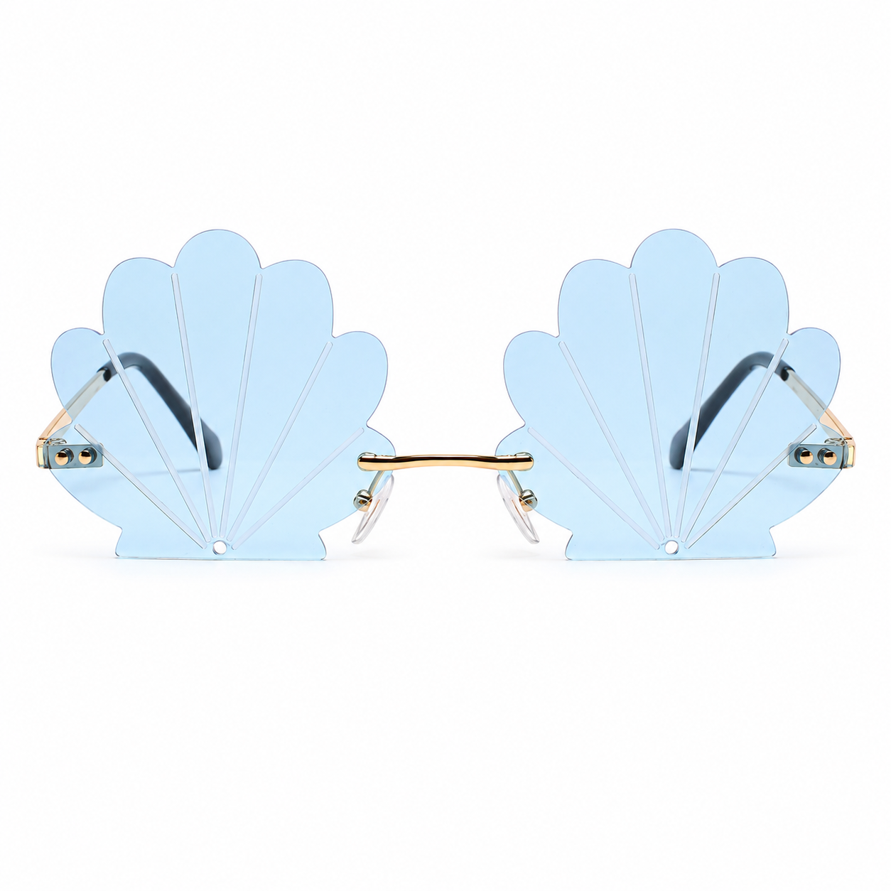 Blue Mermaid Shell Sunglasses – Ocean Festival Statement Glasses