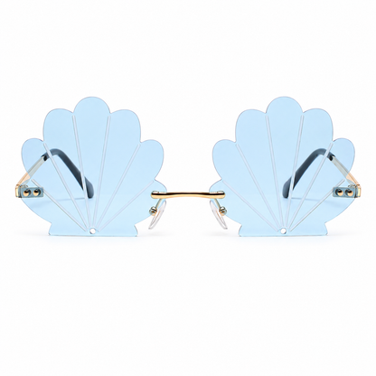 Blue Mermaid Shell Sunglasses – Ocean Festival Statement Glasses