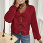 Minimalist Bowknot Matching Niche Knitted Jacket