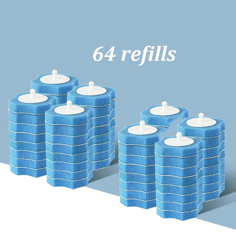 Disposable toilet brush set