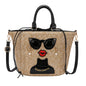 Fashion Cartoon Straw Shoulder Messenger Bag