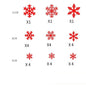 48 Christmas Snowflake Glass Decoration Stickers