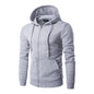 Casual Solid Color Cardigan Hoodie