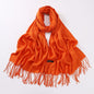 Autumn And Winter Cashmere-like Solid Color Long Scarf