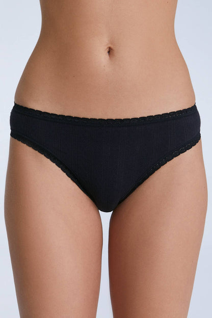 Organic Jacquard Lace Trimmed Slip