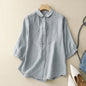 Women's Retro Loose Cotton And Linen Tops