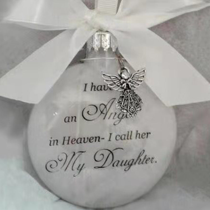 Angel In Heaven Badminton Plastic Ball Ornament Christmas Tree Pendant