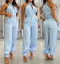 Halter Top Casual Working Pants Two-piece Suit