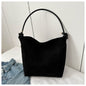 Large Capacity Frosted Suede Fashion Casual Shoulder Underarm Tote Handbag