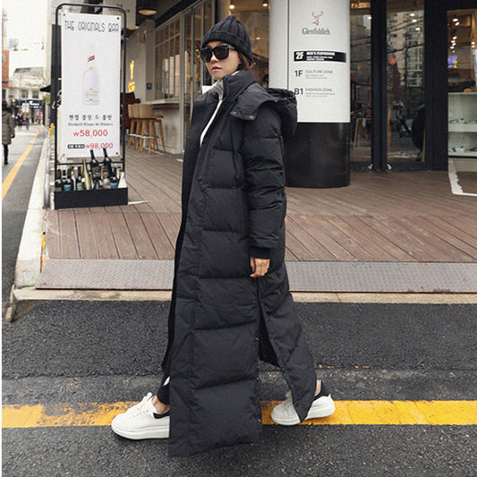 Women's Loose-fitting Padded Long Below-the-knee Cotton Coat
