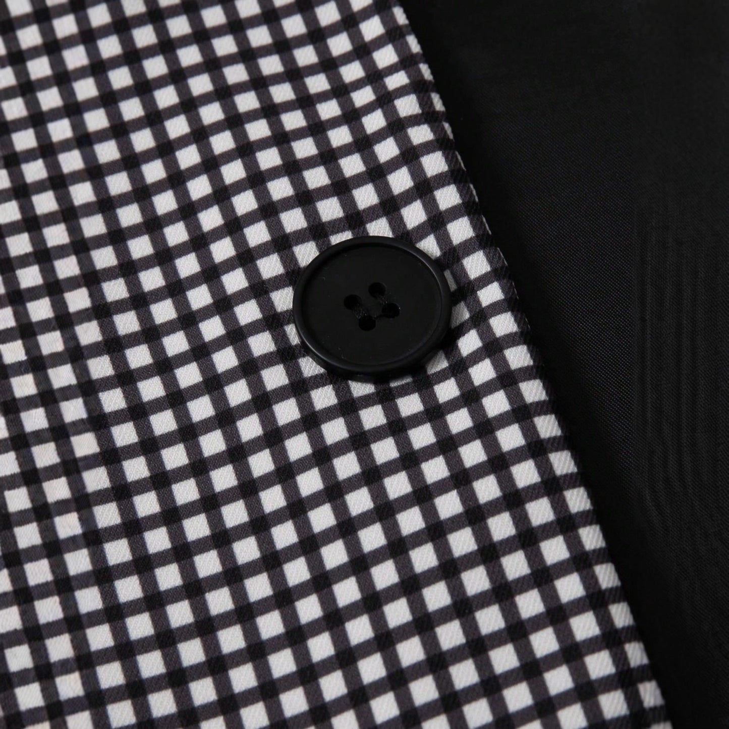 Mens Plaid Slim-Fit Business-Casual Suit Set