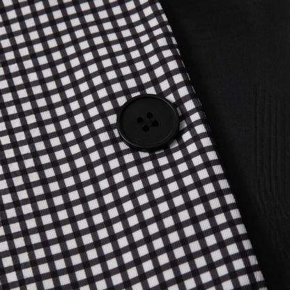 Mens Plaid Slim-Fit Business-Casual Suit Set