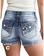 Generation AliExpress Amazon Cross-border New Arrival Men's Shorts Embroidered Details Frayed Retro Style