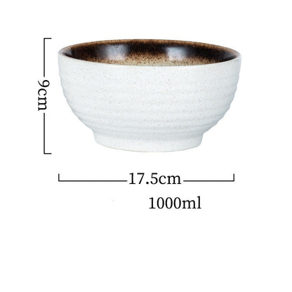 Japanese Style Ramen Bowl Ceramic Noodle Instant Noodle Chopsticks Spoon Set