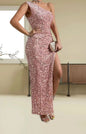 2023 Sexy Strapless Mermaid Sequin Split Dress