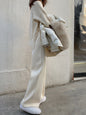 Women's Autumn And Winter Knitting Wide-leg Pants High Waist Drooping Mopping Casual