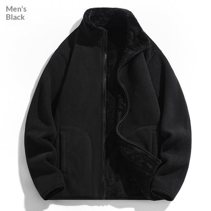 Lambswool Fleece Jacket Double Sided Fleece Coat
