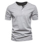 Mens Casual Crew-Neck Short-Sleeve Solid-Color T-Shirt