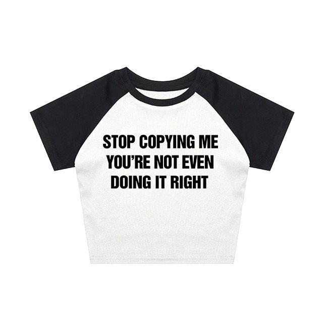 Alphabet Streetwear ShortSlim-fit Women's T-shirt For Foreign Trade European And American Style