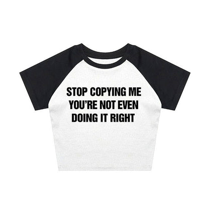 Alphabet Streetwear ShortSlim-fit Women's T-shirt For Foreign Trade European And American Style