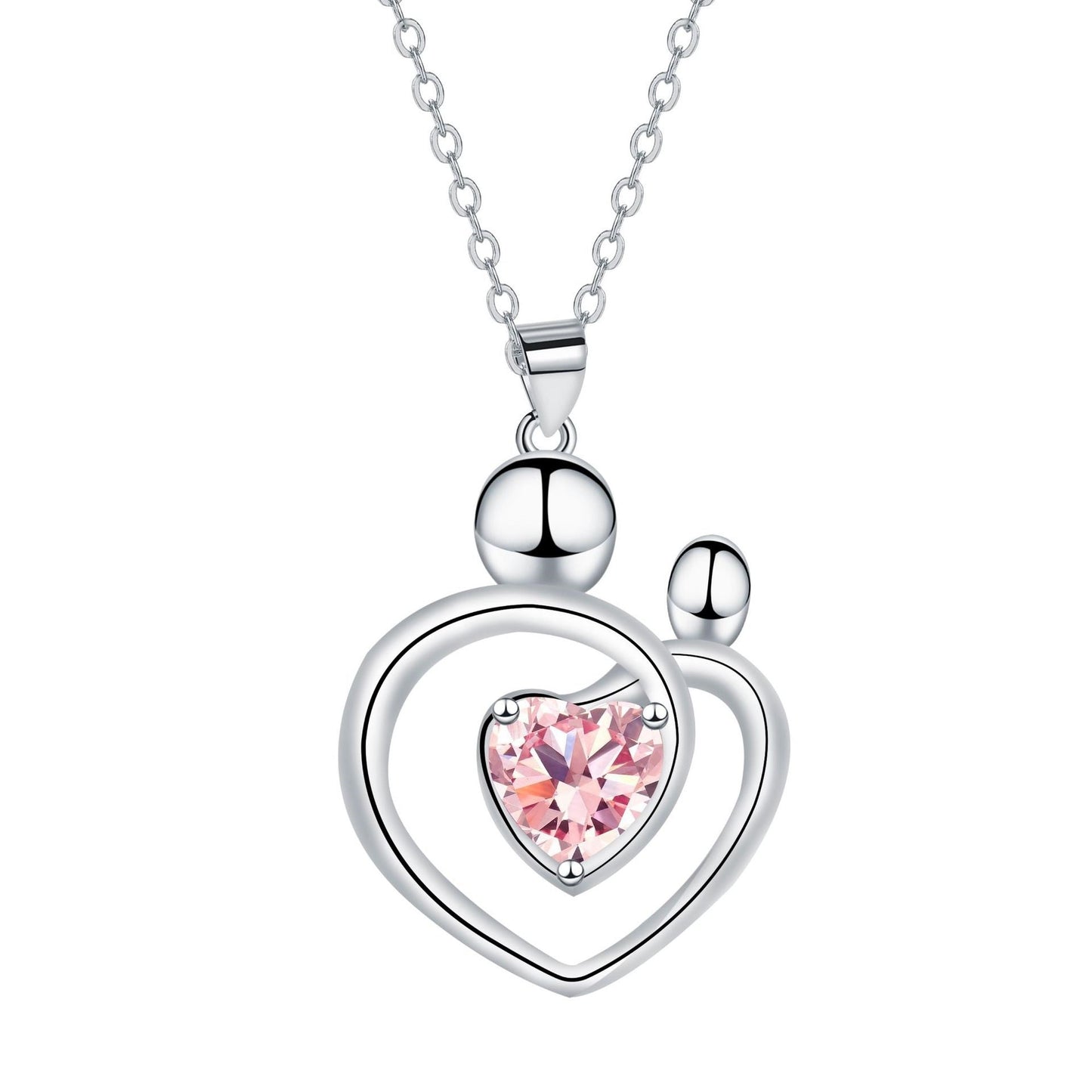 Mother's Day Gift Mother And Child Necklace Clavicle Chain High Sense