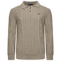 Crew Clothing Company Cable Knit Button Neck Jumper