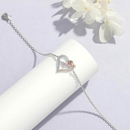 Love Heart Mom Rose Bracelet Ornament 520 Valentine's Day For Girlfriend Girlfriends Birthday Gift