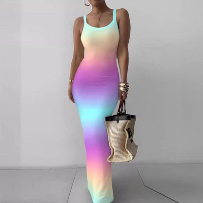 Slim-Fit Maxi Dress With Sling