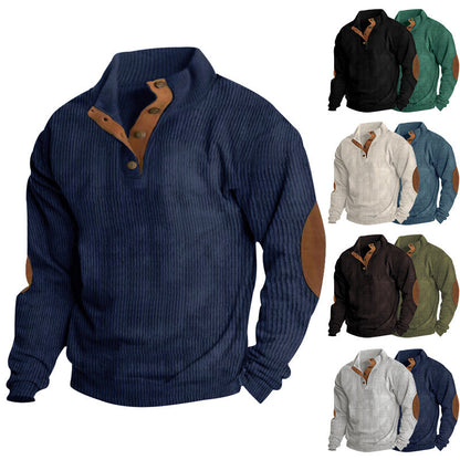 Casual Stand Collar Long Sleeve Sweater