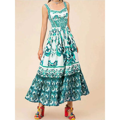 Printed Sling Dress