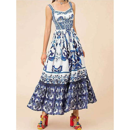 Printed Sling Dress