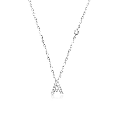 Fashion Jewelry Luxury Gold Color A-Z 26 Letters Necklace CZ Pendant For Women Cute Initials Name Necklace Fashion Party Wedding Jewelry Gift