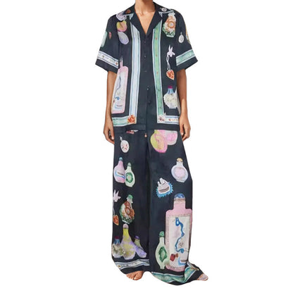 Sleeve Cardigan Color Matching Vacation Fashion Casual Set Women
