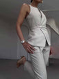 Linen Sleeveless  Top & Cropped Pants Set