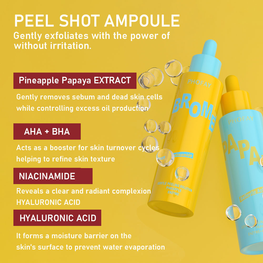 PHOFAY GENTLE PEELING SOLUTION PAPAYA ENZYME AHA BHA