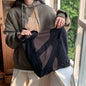 One-shoulder Large Capacity Corduroy Bag Leisure Shopping Bag