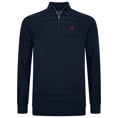 Crew Clothing Company Cashmere & Silk Blend Quarter Zip Jumper