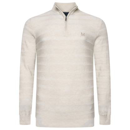 Crew Clothing Company Cashmere & Silk Blend Quarter Zip Jumper